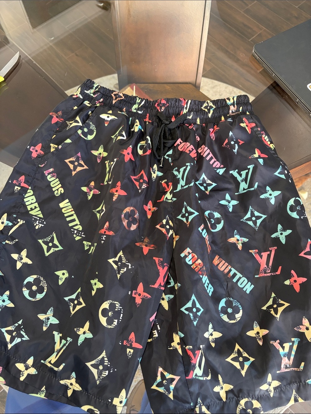 Louis Vuitton graphic boys swim trunks (L)